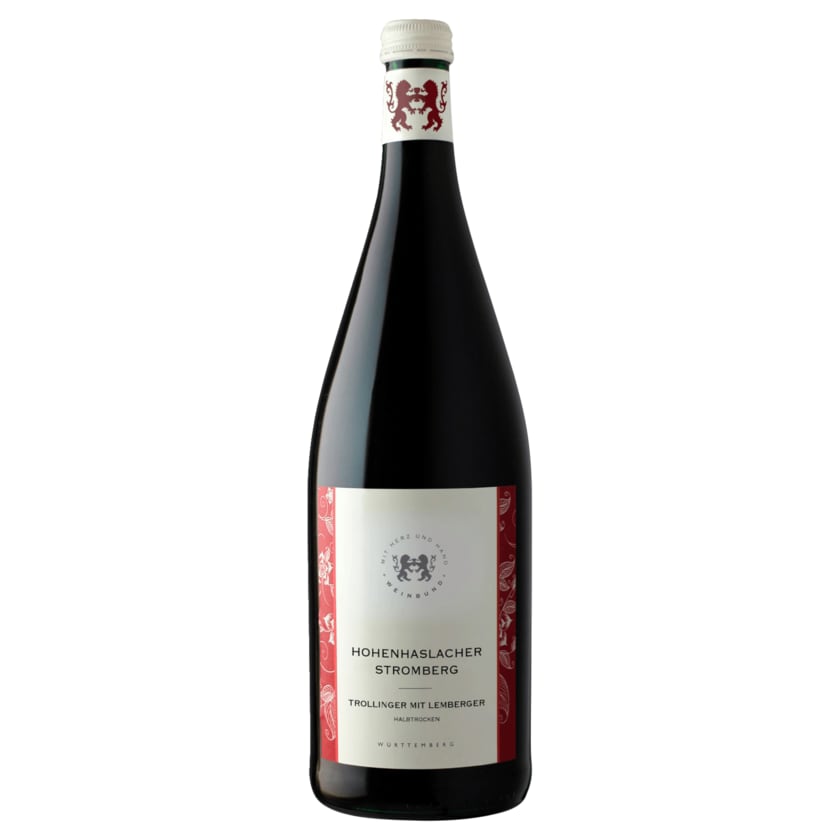 Weinbund Rotwein Trollinger mit Lemberger QbA halbtrocken 1l